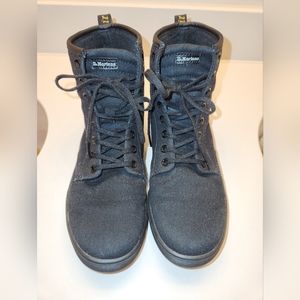 Dr. Martens Sheridan Black Canvas Boots Used US 7 UK 5 Gently Used